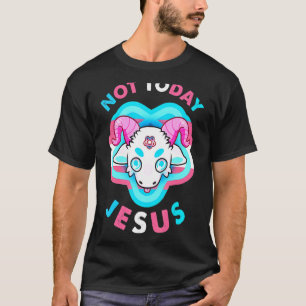 Inte i dag Jesus Transgender Lgbt Satan Goat T Shirt