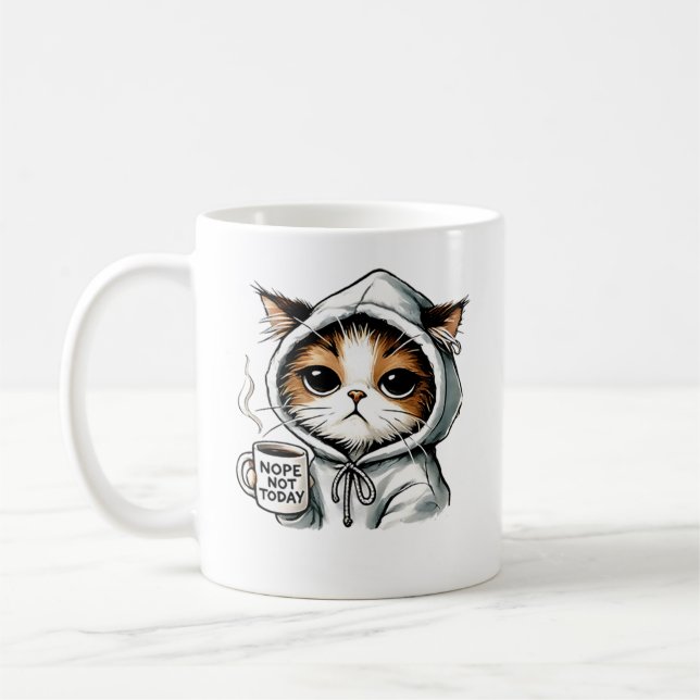 Inte i dag katt, fin katt, kaffe Älskare, klump Kaffemugg (Vänster)
