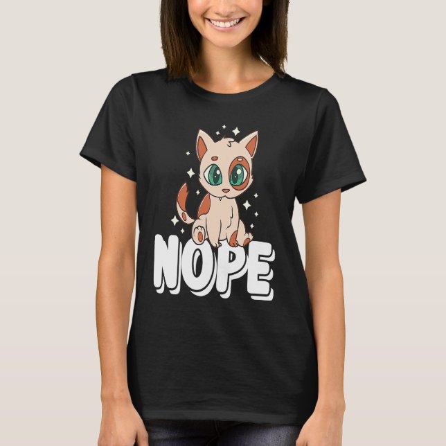 Inte i dag, Lazy Cat Kitten T Shirt (Framsida)