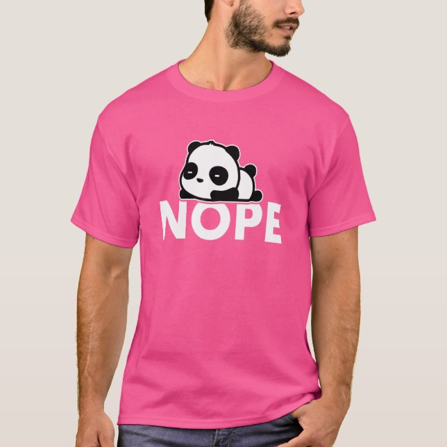 Inte i dag Lazy Panda T Shirt (Framsida)
