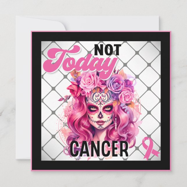 Inte i dag _ Medvetenhet om bröstcancer Julkort (Framsida)