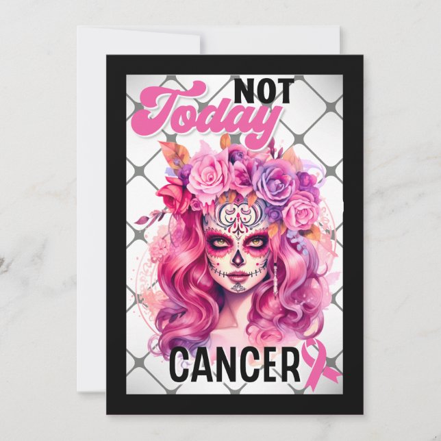 Inte i dag _ Medvetenhet om bröstcancer Tack Kort (Framsida)