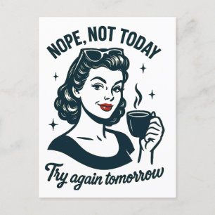 Inte i dag, Retro-kaffeoffert Helg Vykort