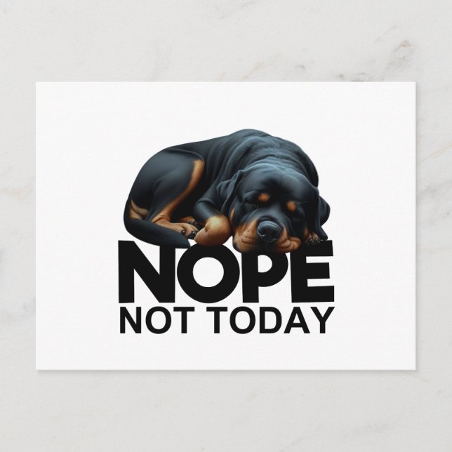 Inte i dag, Rottweiler Vykort (Framsida)