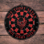 Inte i dag Satan Black Red Darttavla<br><div class="desc">Vi presenterar det ultimata påstående biet för ditt spelrum eller din mangrotta - The Not Today Satan Red & Black Dartboard med Djävulen Pic i mitten! Denna unika och edgy rityta är perfekt för dem som uppskattar ett litet mörker i sitt decor. Det livliga röda och svarta färg-systemet lägger till...</div>