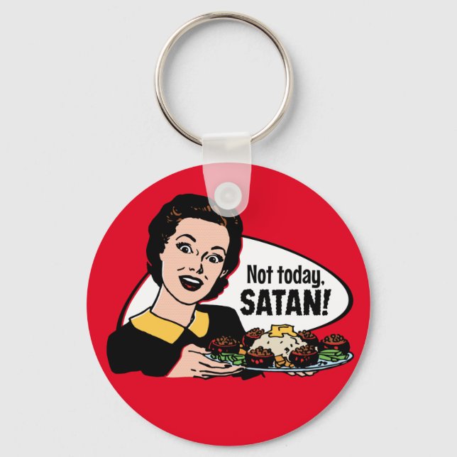Inte i dag, Satan Keychain Nyckelring (Framsida)