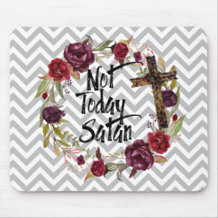 Inte i dag Satan kristen blom- sparre Mousepad Musmatta