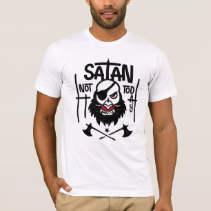 Inte i dag Satan - Lustigt One-Eyed Satan Jail T Shirt