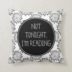 Inte i kväll, jag läser roligt kudde