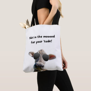 Inte i rutan Mood Cow Tote Tygkasse