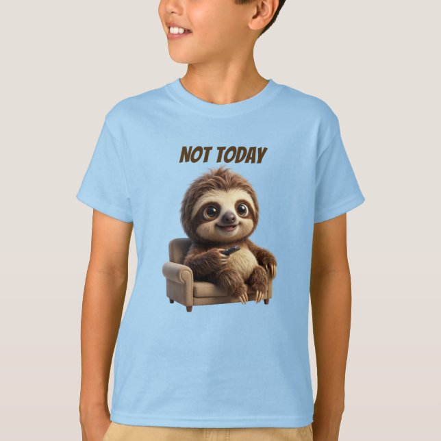 Inte Idag Avslappnad Sengångare T Shirt (Framsida)