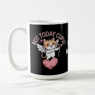 Inte idag Cupid Funny och Cute Anti-Valentine Kaffemugg