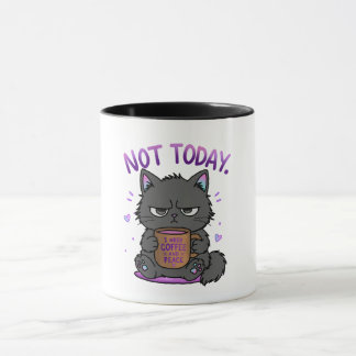 Inte Idag Grumpy Cat Kaffeälskare Söt Rolig Katt Mugg