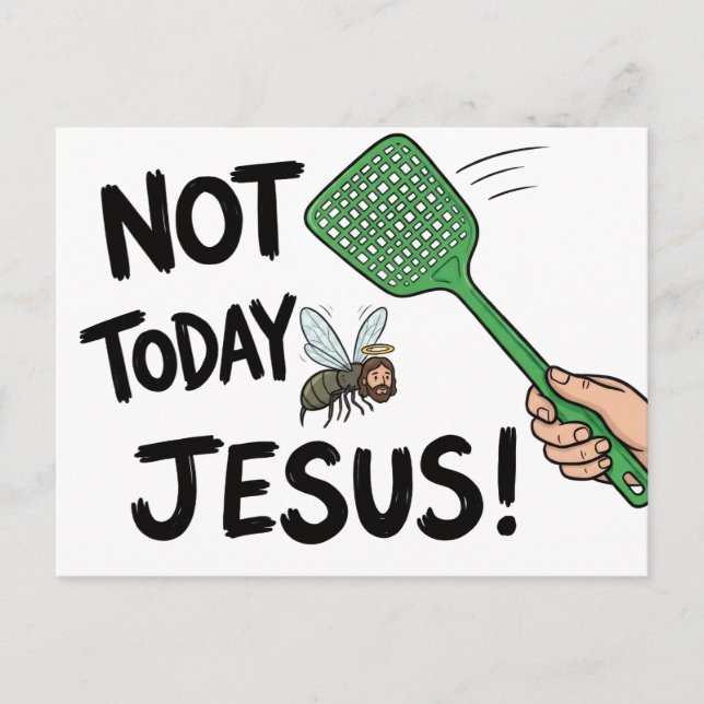 Inte Idag Jesus Vykort (Framsida)