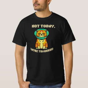 Inte Idag Kanske I Morgon Rollig Grinig Kattdesign T Shirt