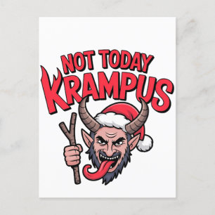 Inte Idag Krampus Rolig Jul Elak Krampus Helg Vykort