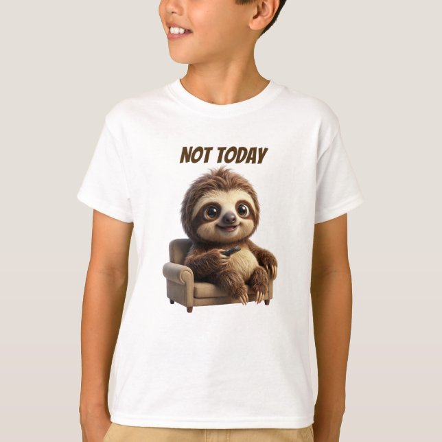 Inte Idag Lugn Sengångare T Shirt (Framsida)