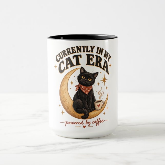 Inte Idag Människa Rolig Grinig Svart Katt Kaffe D Mugg (Center)
