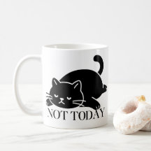 Inte Idag Mugg Rolig Kaffemugg för Kattälskare