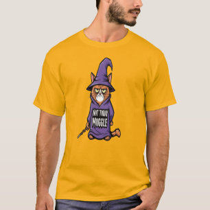 Inte Idag Muggel-Katt T-Shirt - Rolig Trollkarls K