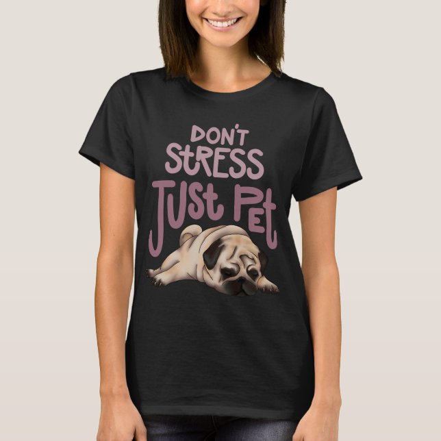 Inte idag pug mops t shirt (Framsida)