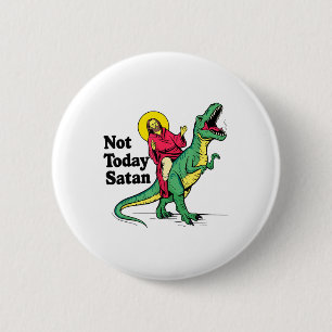 Inte idag Satan Jesus Riding Dinosaur Boys Kids Xm Knapp