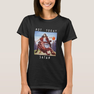 Inte Idag Satan Jesus Vs Satan I Sketll T Shirt