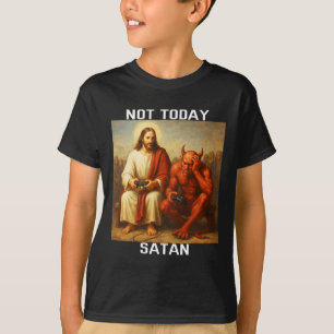 Inte Idag Satan Jesus Vs Satan Spelare Spelande T Shirt