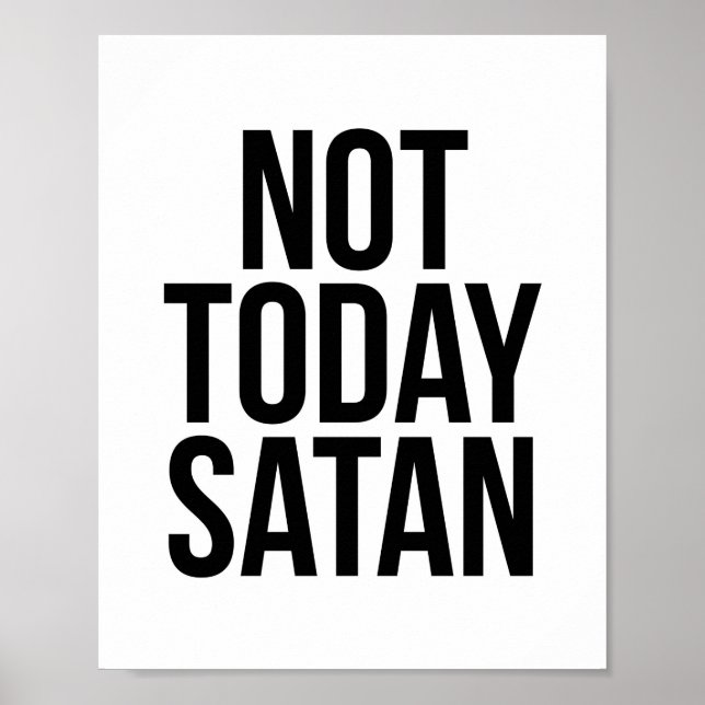 Inte idag Satan Poster (Framsidan)