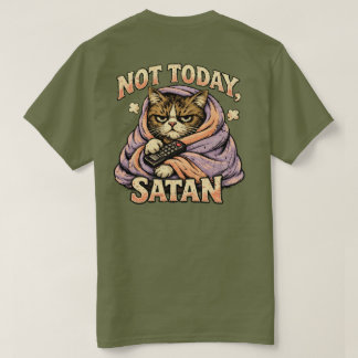 “Inte Idag Satan” Sassy Katt-design T Shirt