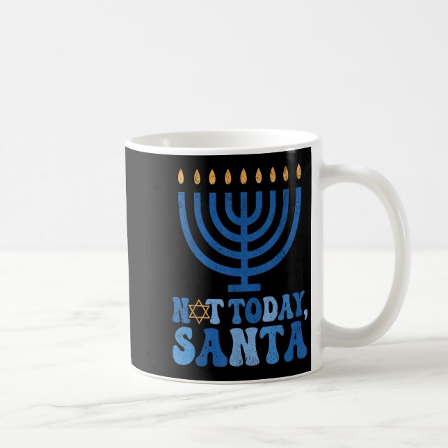 Inte idag tomten Menorah Chanukah Je Kaffemugg (Höger)