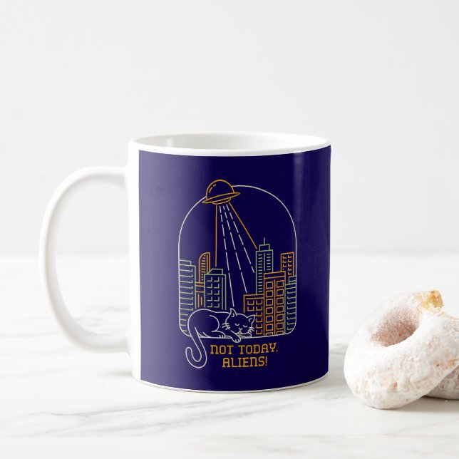Inte Idag Utomjordingar Kaffemugg (Med munk)