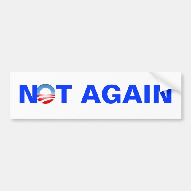 inte igen anti obama bildekal (Framsidan)