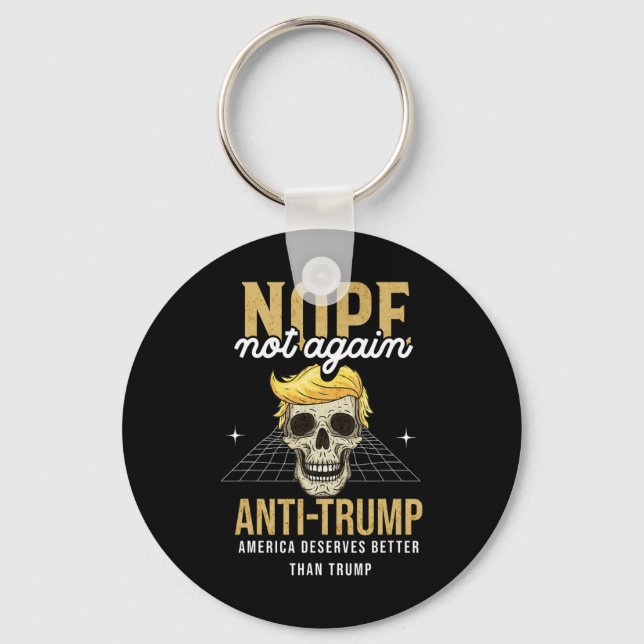 Inte igen Anti-trump 2024 Nyckelring (Framsida)