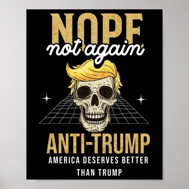 Inte igen Anti-trump 2024 Poster (Framsidan)