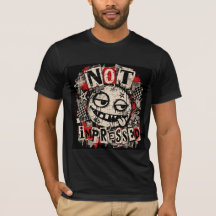 Inte Imponerad 90-Tals Grunge Grafisk T-ShirtT-Shi