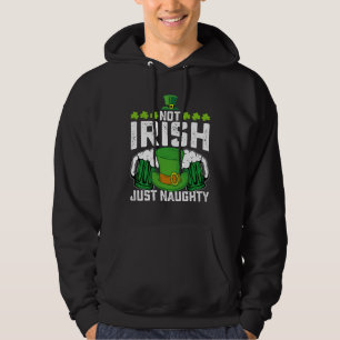 Inte irländsk bara busig rolig St Patrick's Day Hoodie