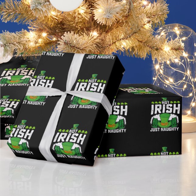 Inte irländsk bara busig rolig St Patrick's Day Presentpapper (Helgdagar)