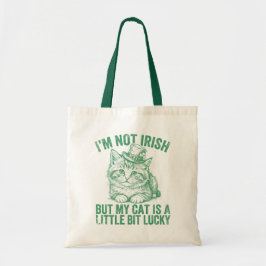 Inte irländsk men min katt är lycklig St. Patricks Tygkasse