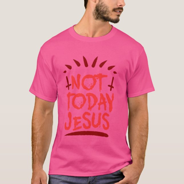 Inte Jesus - gotiic 666 Satanist Satanic T Shirt (Framsida)