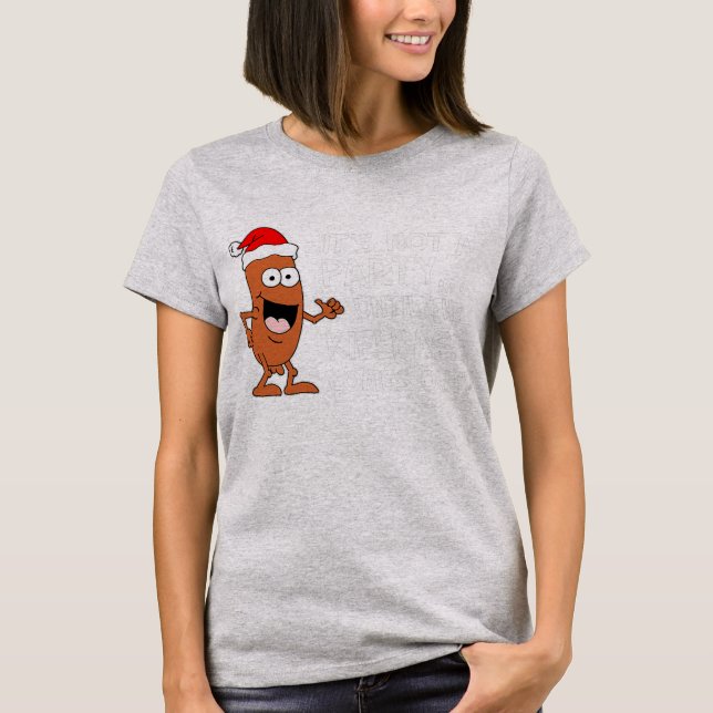 Inte Julfest förrän Kielbasa polsk jul T Shirt (Framsida)