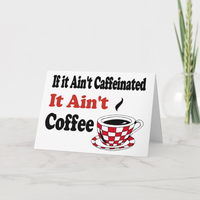 Inte kaffe helgkort (Framsida)