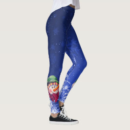 Inte känslig blåttsnögubbedamasker leggings