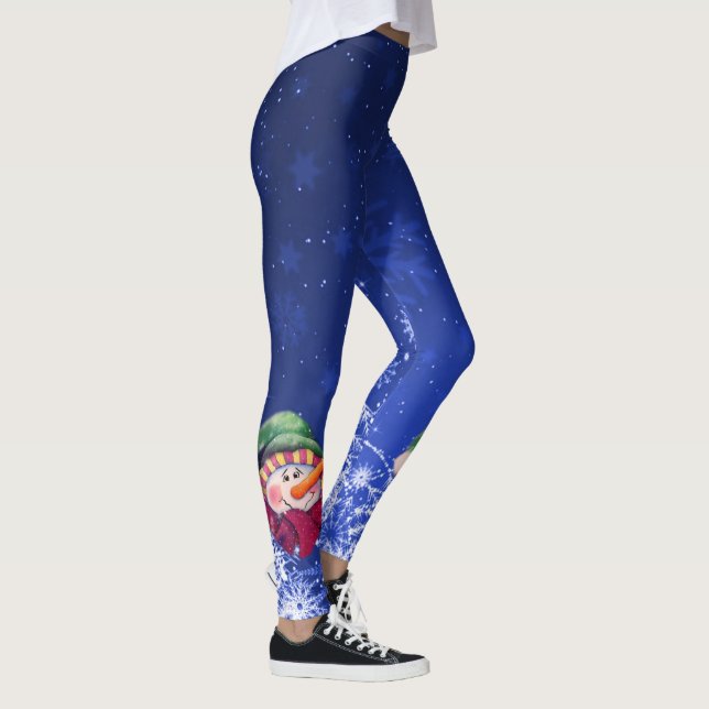 Inte känslig blåttsnögubbedamasker leggings (Höger)