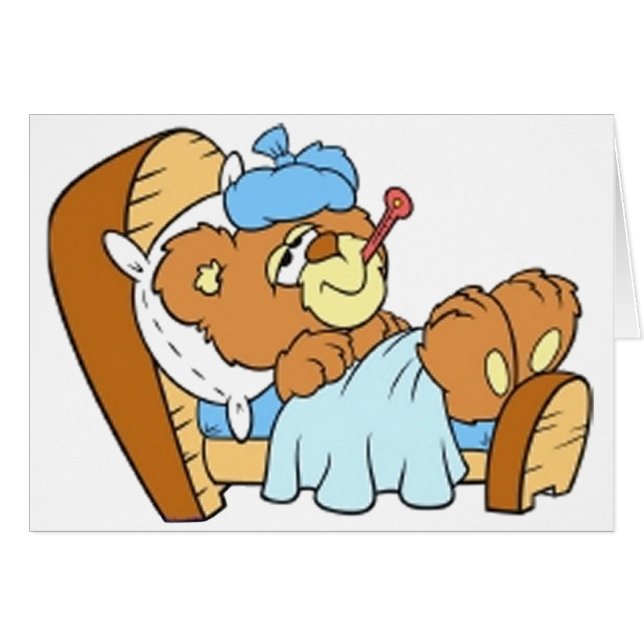 Inte känslig brunn hälsningskort (Framsidan Horizontal)