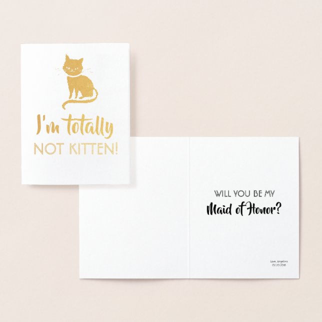 Inte Kitten - Lusnyt Bridesmaid Frieri Folierat Kort (Display)
