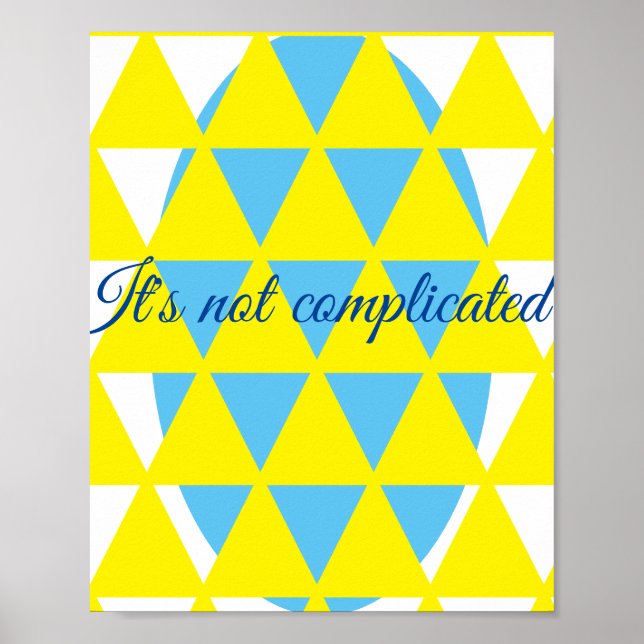 Inte komplicerad poster (Framsidan)