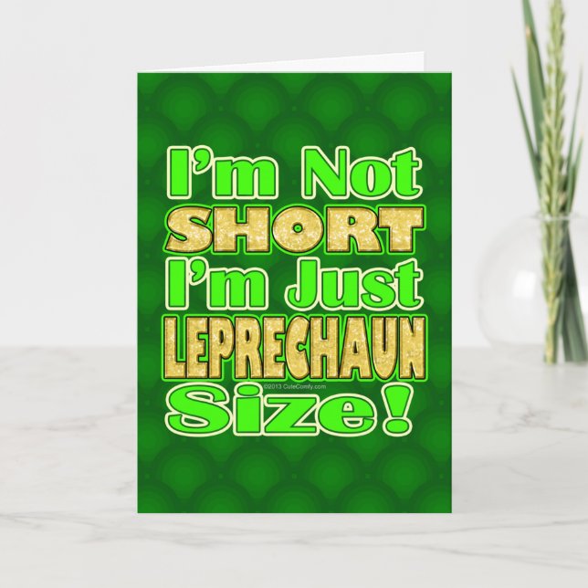 Inte Kort, bara Leprechaun Storlek Kort (Framsida)