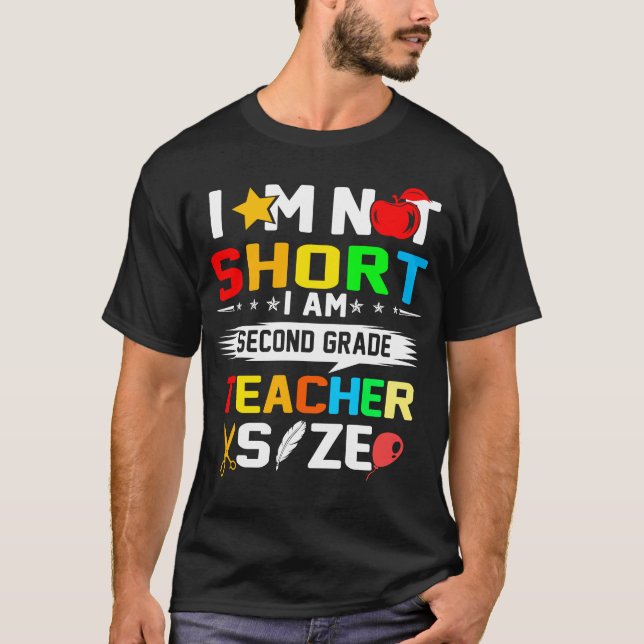 Inte kort im andra klass-läraren storlek t shirt (Framsida)