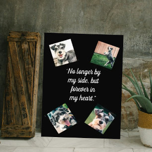 Inte längre vid min sida-hund-fotominnesbild på sv canvastryck